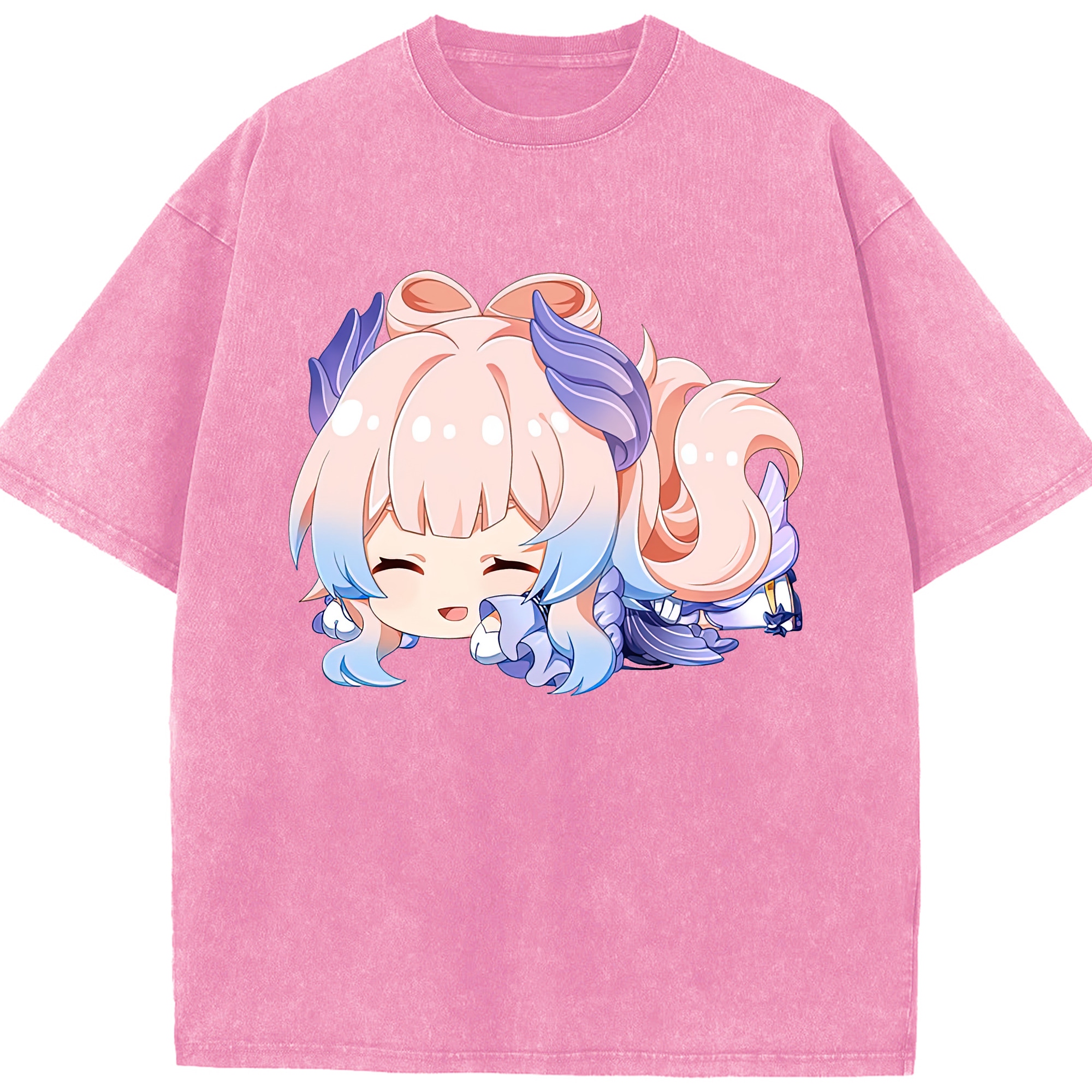 げんし神 珊瑚宮心海 サンゴノミヤ・ココミ genshin Sangonomiya Kokomi 綿100% ヴィンテージ風 半袖Tシャツ（フロントプリント）